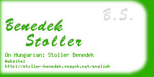 benedek stoller business card